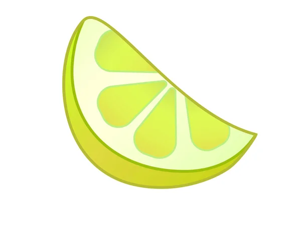 Vacker Skiva Saftig Gul Citron Skivad Citronskiva Klargul Färg Stockillustration — Stock vektor