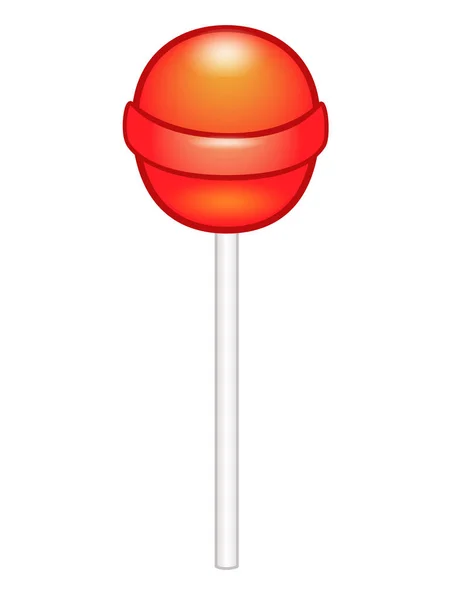 Ljusorange Glänsande Söt Lollipop Karamell Pinne Godis Godis Vektor Full — Stock vektor