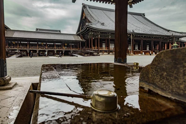 Eau Bénite Dans Temple Kyoto — Photo