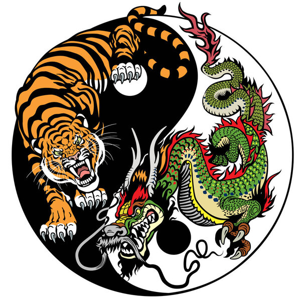 dragon and tiger yin yang 