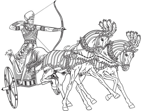 Egyptian chariot outline
