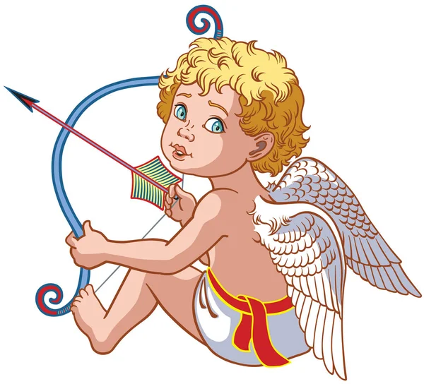 Petit ange Cupidon — Image vectorielle