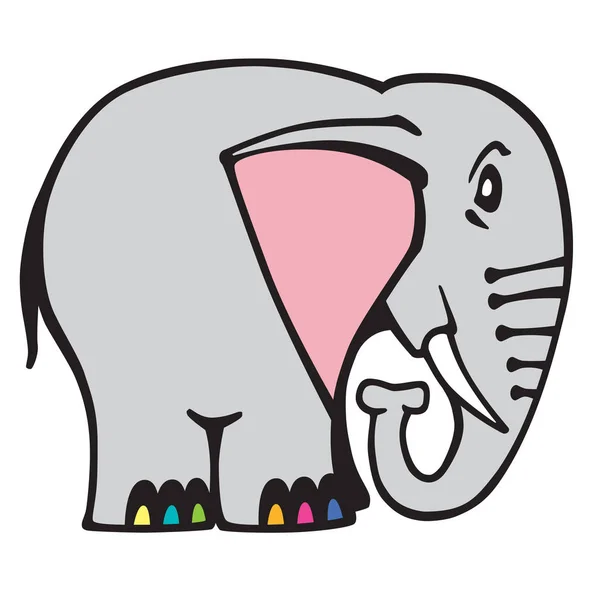 Cartoon elefant logotyp — Stockový vektor
