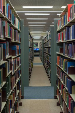 Wollongong, Nsw - 22 Şubat 2017. Bir sürü kitap Wollongong Üniversitesi içinde.