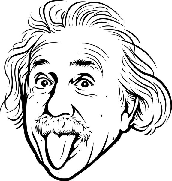 Vector portrait of albert Einstein