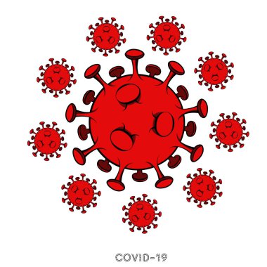 SARS virüsünün vektör çizimi, Covid-19, koronavirüs