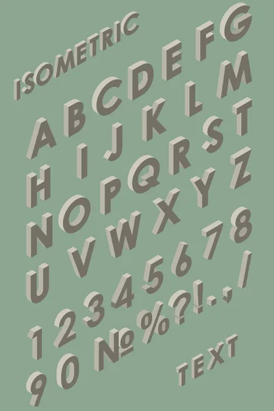 Modèle vectoriel d'alphabet coloré vintage isométrique — Image vectorielle