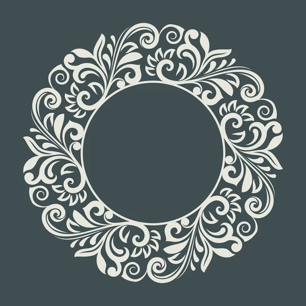Plantilla de vector de marco floral de invierno abstracto — Vector de stock