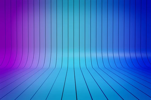 Abstract 3D blue gradient stripes horizontal background. — Stock Photo, Image