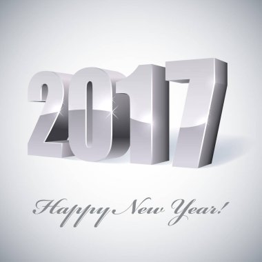 Yeni 2017 yılı parlak resimler vektör çizim.