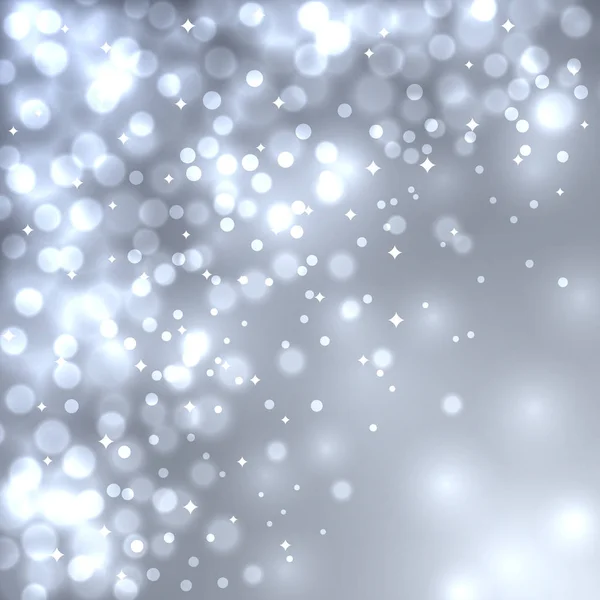 Abstract grey Christmas bokeh vector background. — Stock Vector