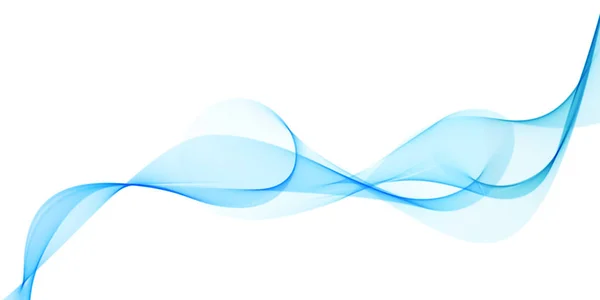Flux horizontal abstrait de fumée bleue — Image vectorielle