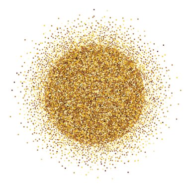 Beyaz zemin üzerine altın gelin teli yuvarlak yığını.