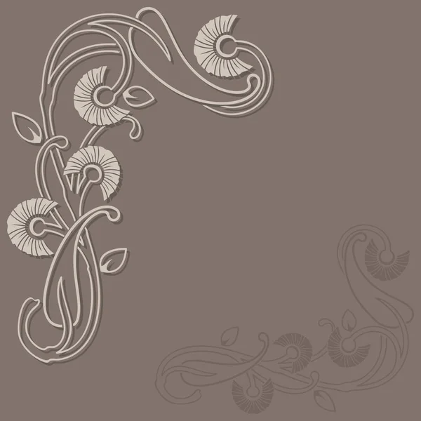 Fondo beige floral abstracto . — Vector de stock