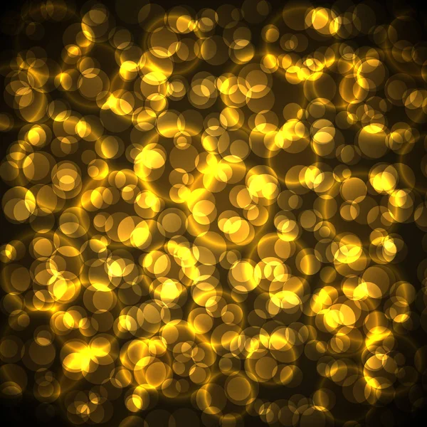 Абстрактный ярко-золотой боке векторный фон . — стоковый вектор