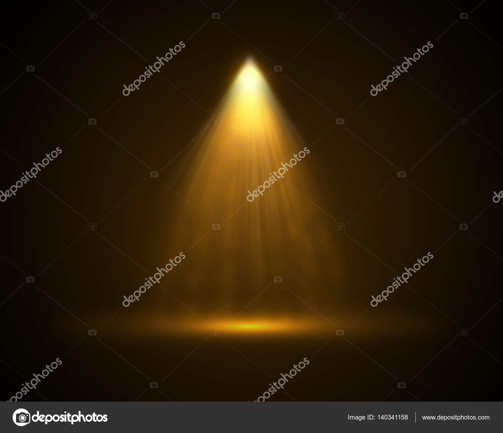 Single yellow top light illuminated — Stock Photo