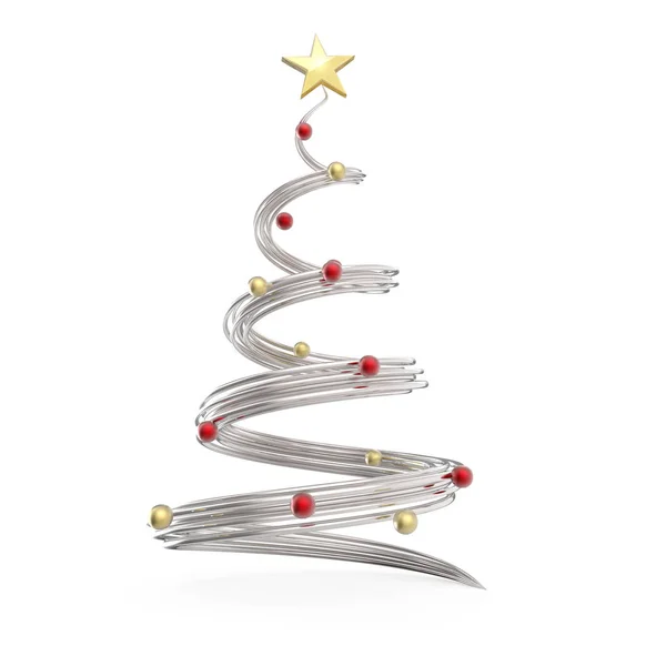 Forme cono cromato albero di Natale — Foto Stock