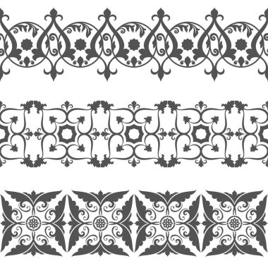 Kusursuz çiçekli sınır vektör şablonu