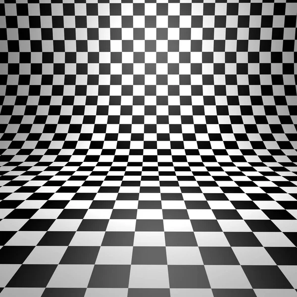 Abstract bent checkered 3D background. — Stock Photo, Image