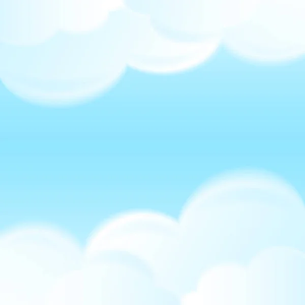 Abstrato céu azul com nuvens brancas vetor fundo . — Vetor de Stock