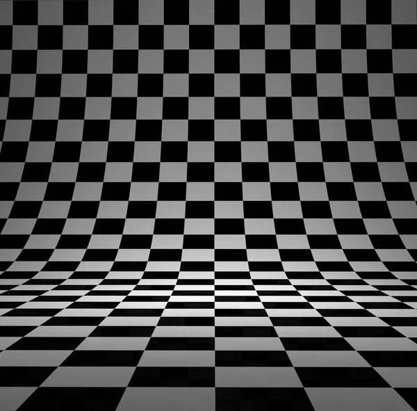 Black and white checker 3D studio background. — Stock Photo, Image