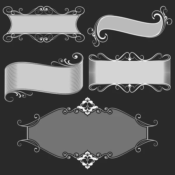 Vector vintage banner shapes Abstract vintage banner shapes vector