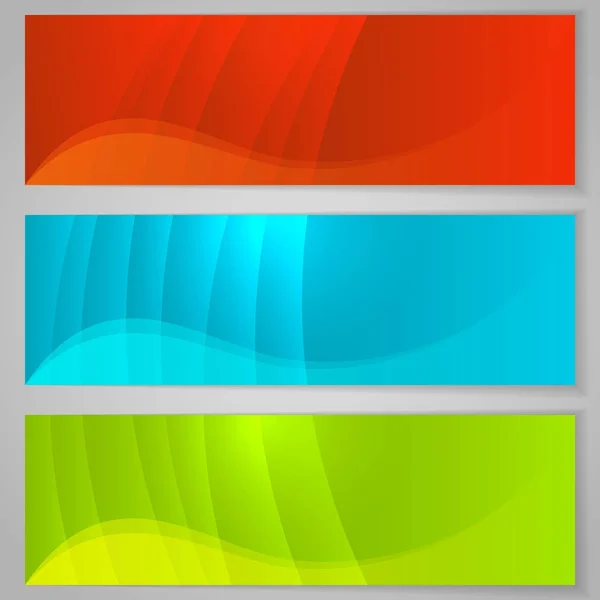 Abstracte horizontale kleur banners — Stockvector