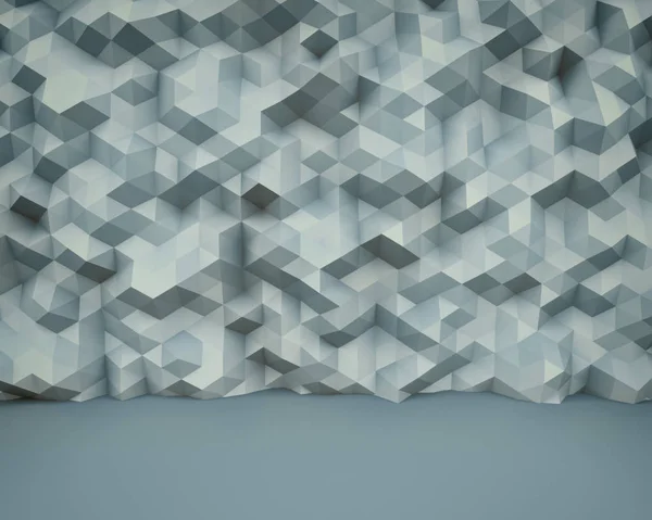 Abstrato parede de polígono 3D fundo com esquema de cores vintage . — Fotografia de Stock