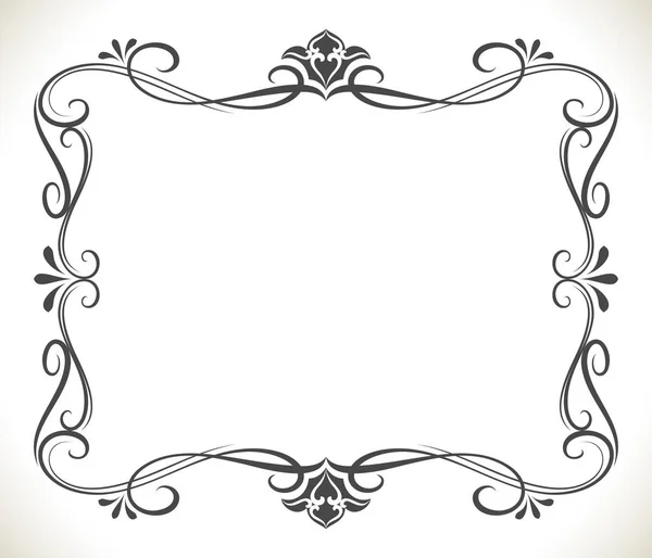 黑色和白色花卉框架与副本空间矢量背景. — 图库矢量图片