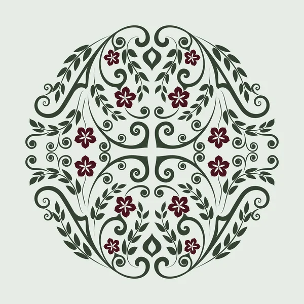 Illustration vectorielle abstraite du motif floral rond . — Image vectorielle