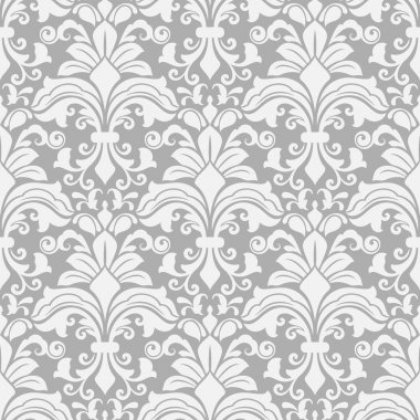 Kesintisiz beyaz ve gri çiçek arka plan.