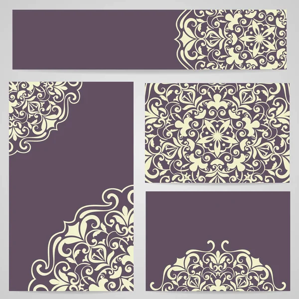 Modèle de cartes et bannières florales . — Image vectorielle