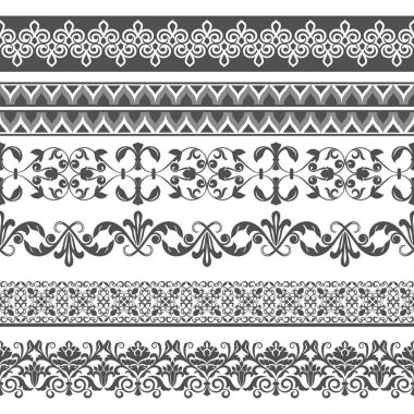 Kusursuz çiçekli sınır vektör şablonu.
