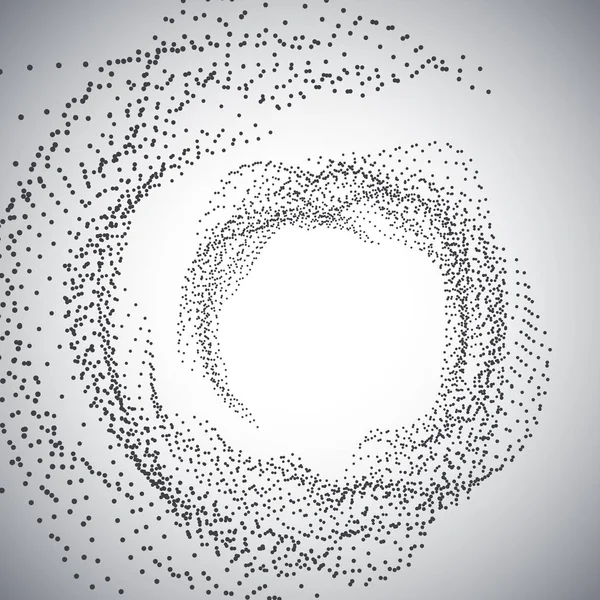 Abstrakta teknik dot partikel virvel — Stock vektor