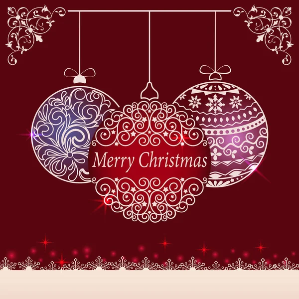 Рождественский фон с шарами — стоковый вектор