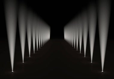 Yan kat ışık ile aydınlatılmış geçiş