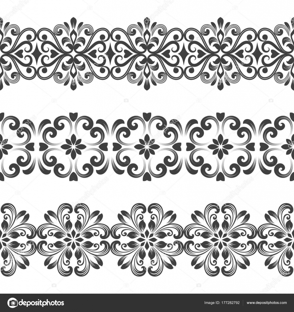Download Seamless floral border template — Stock Vector © lenapix ...