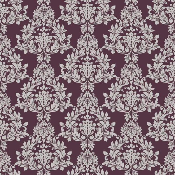 Papier peint floral sans couture gris et violet — Image vectorielle