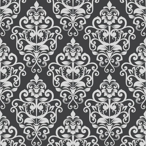 白と黒のビンテージ壁紙のパターン. — ストックベクタ