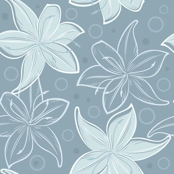 Безшовний візерунок квітки лілії — стоковий вектор