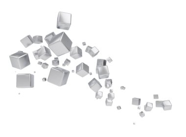 3d parlak beyaz küp arka plan