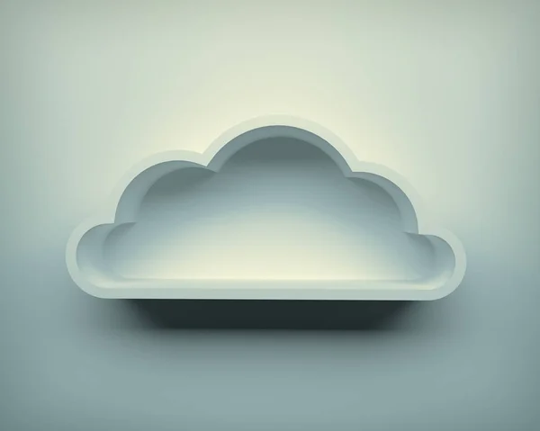 Cloud shaped shelf hanging on the wal — Stock Photo, Image