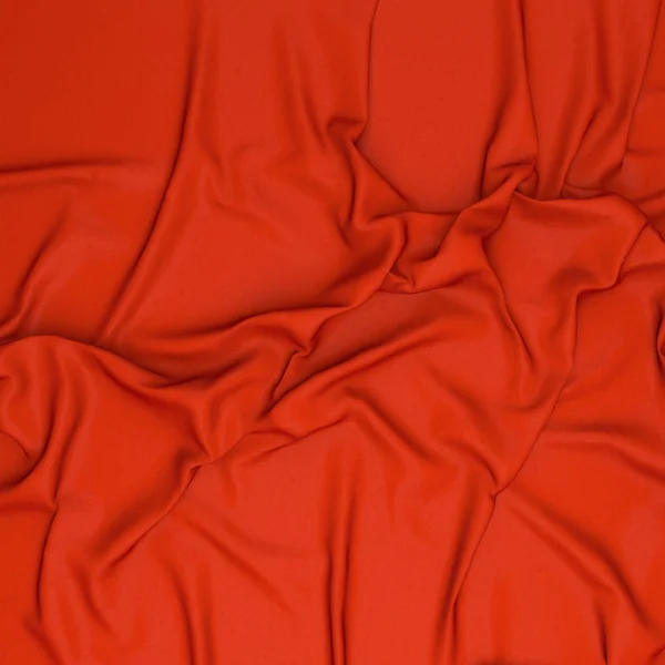 Red wrinkled cloth background.