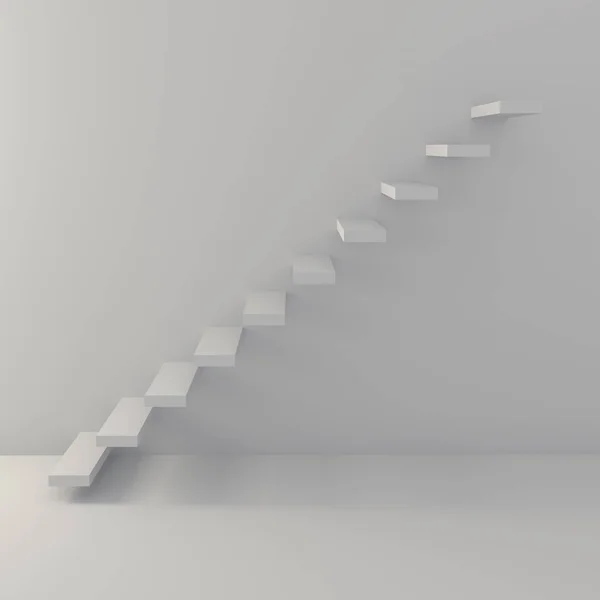 Ascending steps along the wall concept image — Stock Photo, Image
