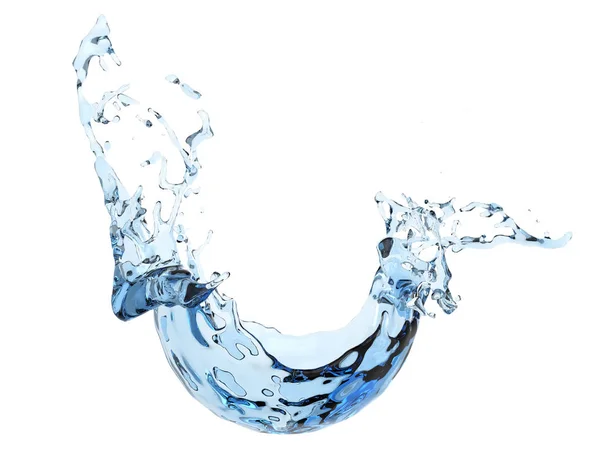 Sauberes Wasser auf weißem Hintergrund — Stockfoto