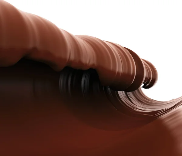 Велика шоколадна хвиля з білим простором для копіювання — стокове фото