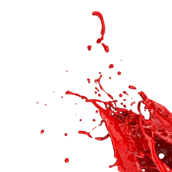 Red paint abstract splash — ストック写真