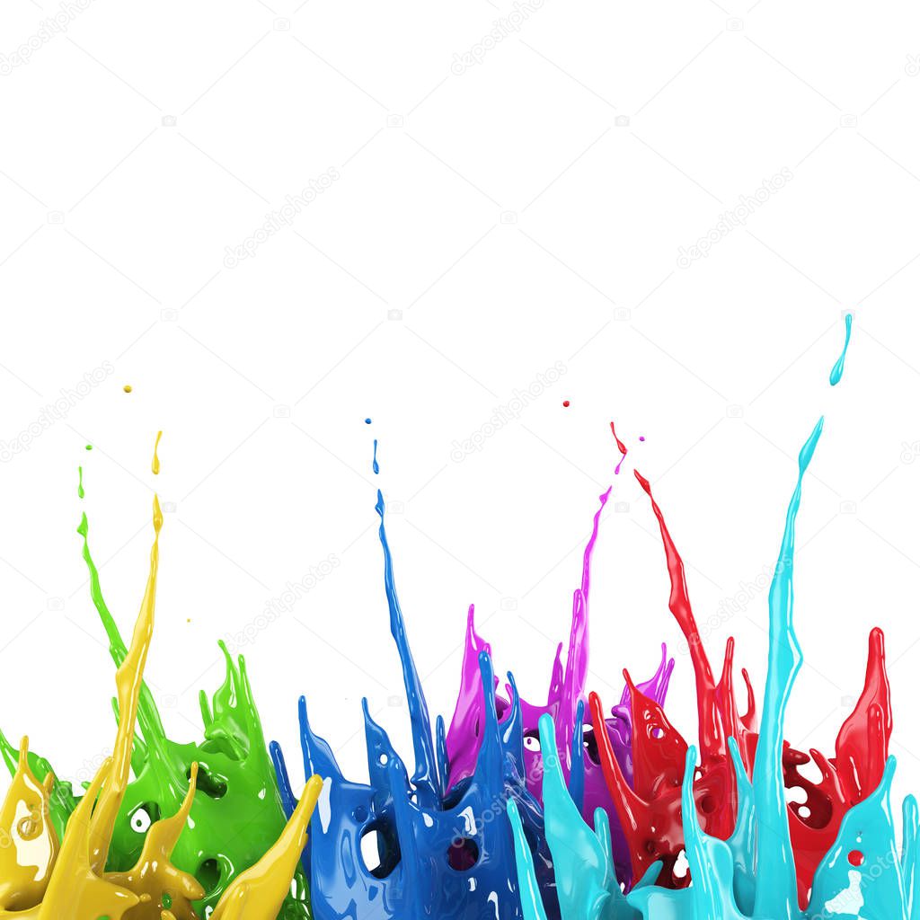 Colorful paint splash creative background