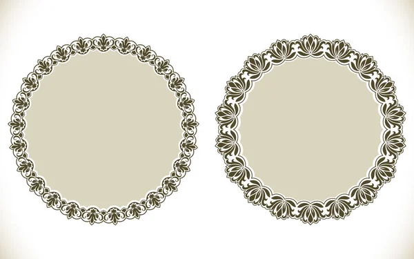 Винтажные декоративные круглые рамки — стоковый вектор