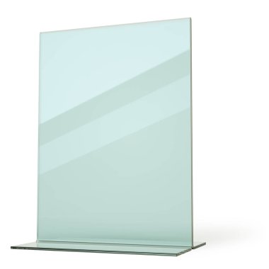 Blank glass paper table holder clipart